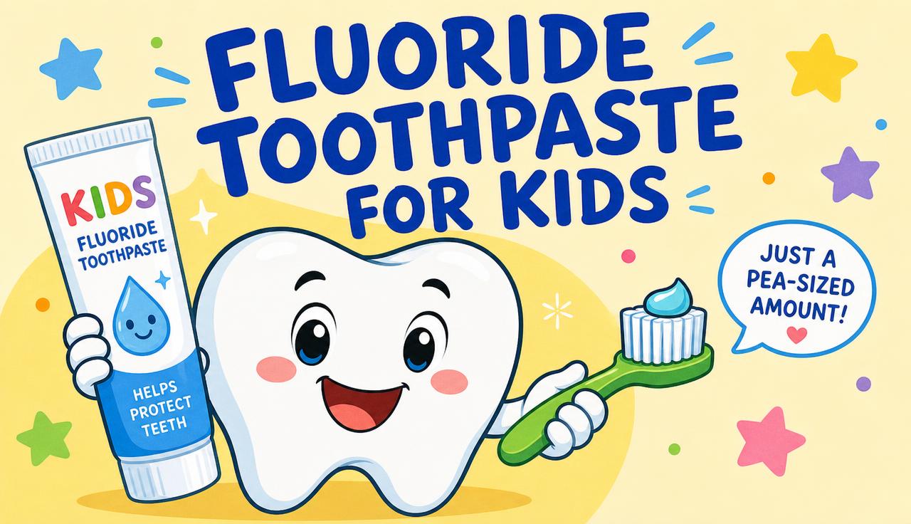 Fluoride toothpaste for kids — how much is safe at every age, illustrated guide