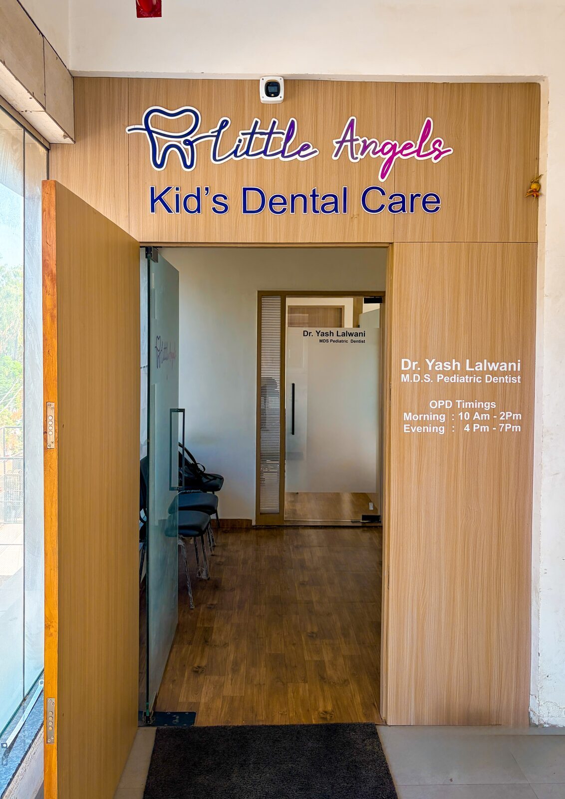 Modern pediatric dental treatment chair at Little Angels