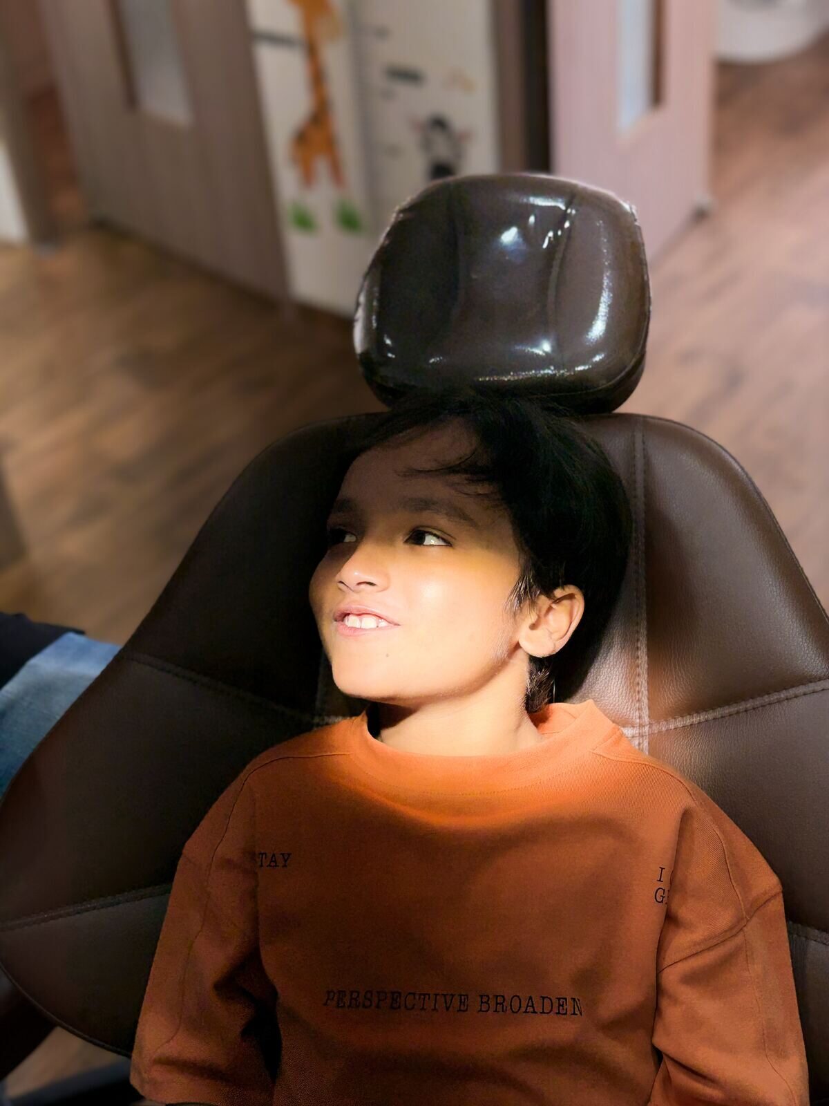 Happy young patient at Little Angels Kids Dental Care